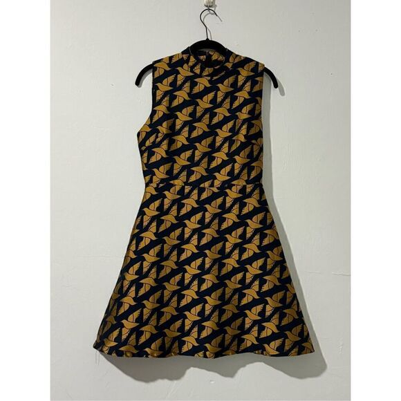 FEIINVAN yellow bird print sleeveless  M - Picture 1 of 5